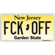 License Plate "FCK OFF" Car Magnet