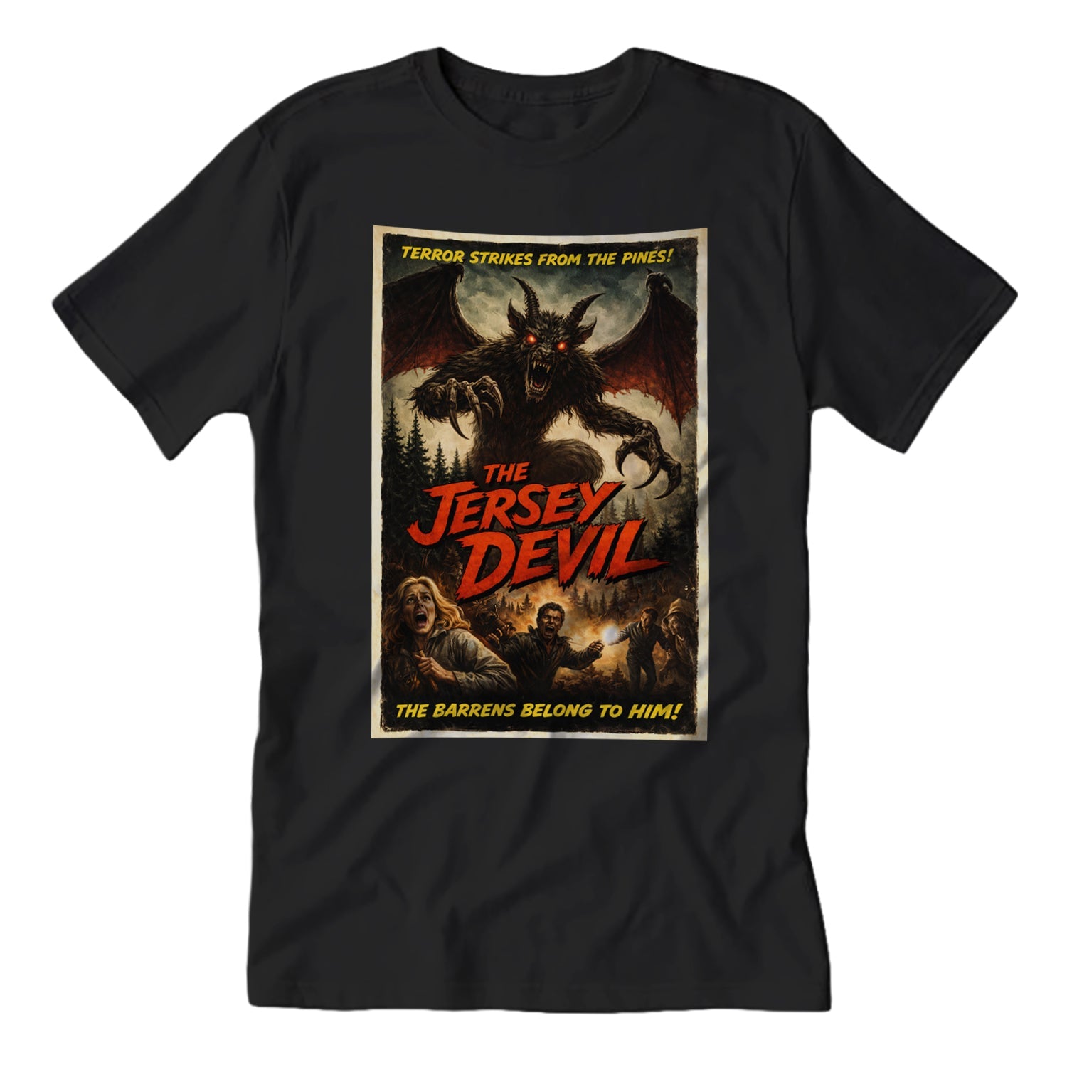 The Jersey Devil Horror Movie Poster T-Shirt - True Jersey