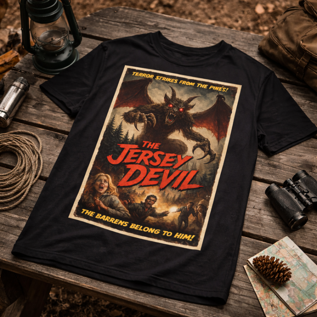 The Jersey Devil Horror Movie Poster T-Shirt - True Jersey