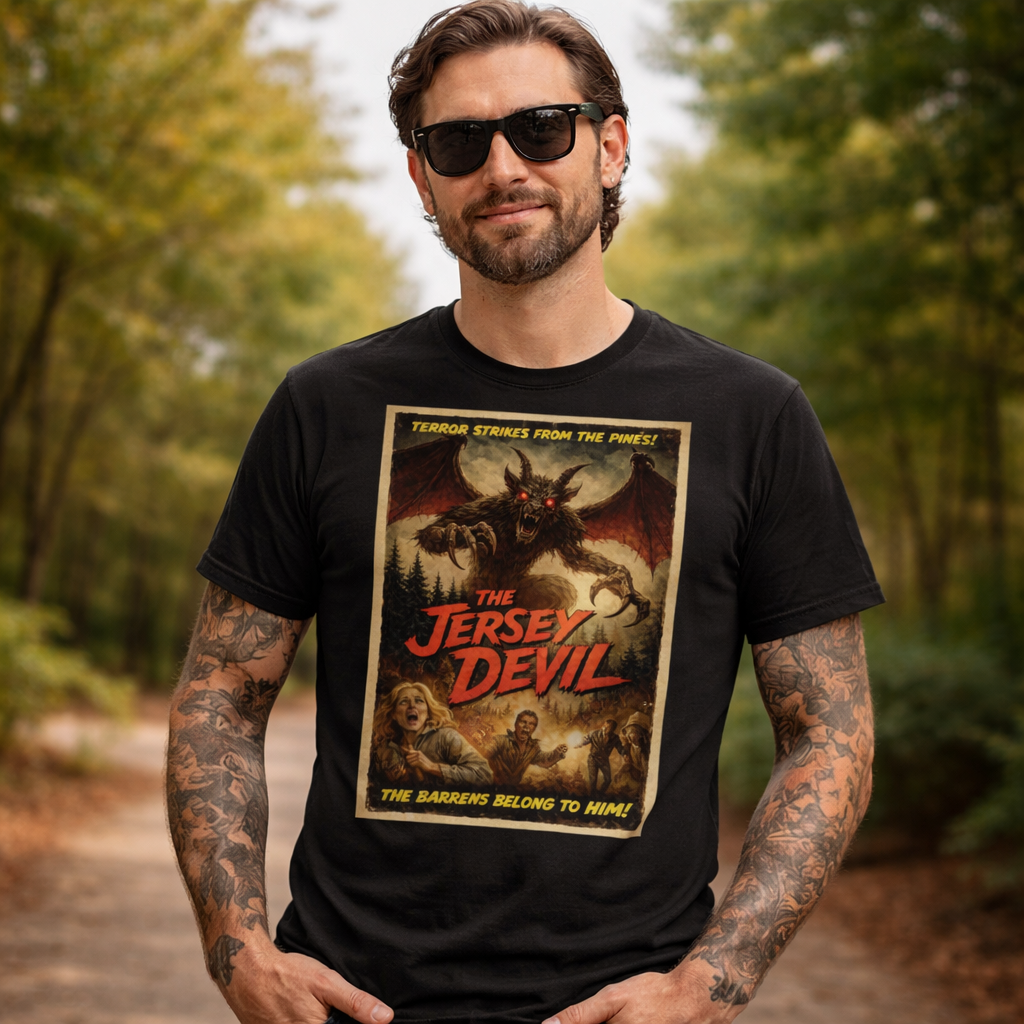 The Jersey Devil Horror Movie Poster T-Shirt - True Jersey
