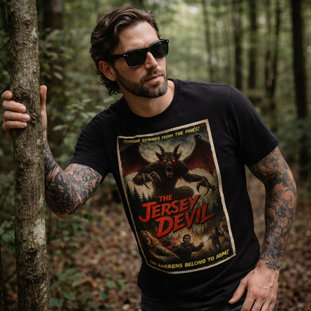 The Jersey Devil Horror Movie Poster T-Shirt - True Jersey