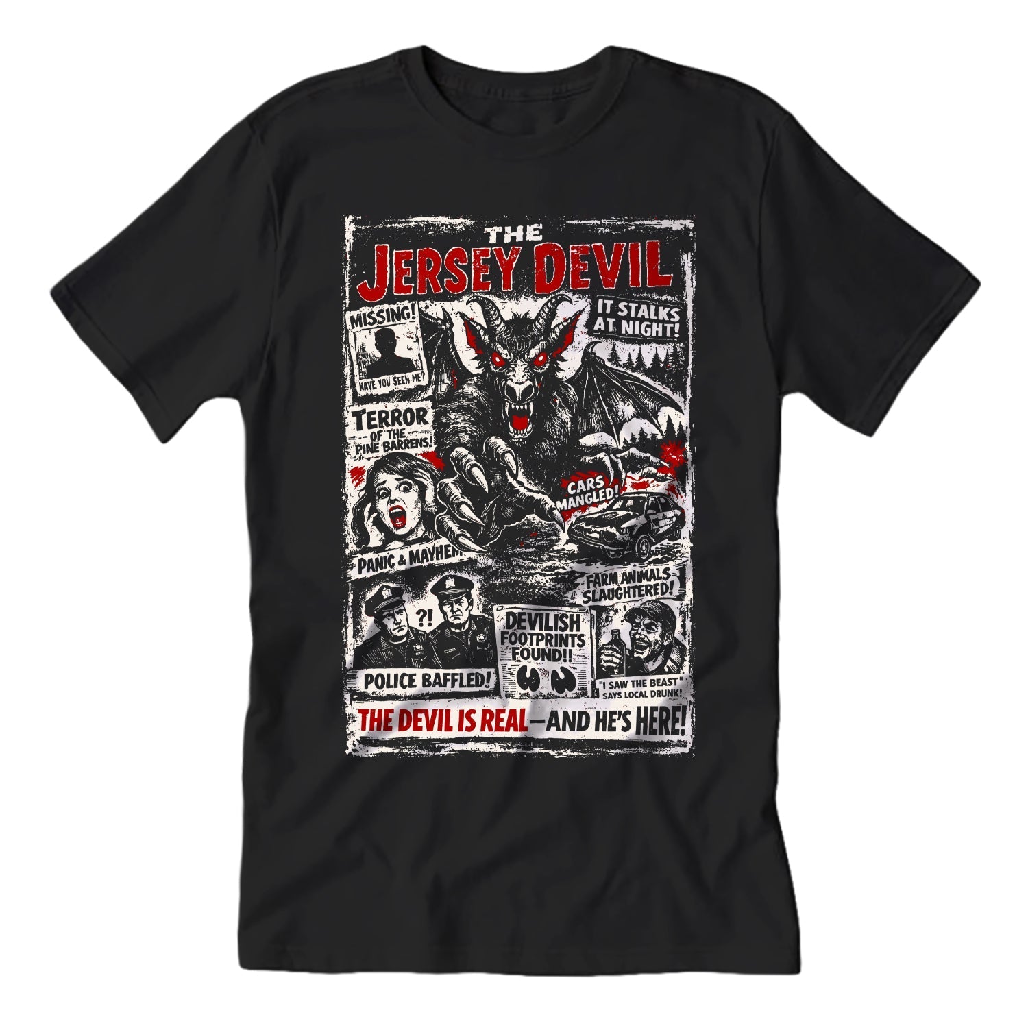 The Jersey Devil: It Stalks at Night T-Shirt - True Jersey
