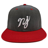 Red + Heather Grey "NJ" Hat - Shady Front